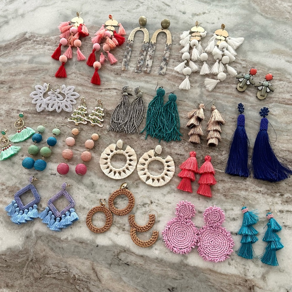 Set of 2 Rattan Woven Earrings - Spring / Summer / Beach / Vacation - Picture 7 of 7